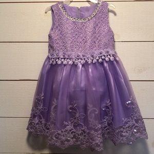 Lace and sequin purple dress - never worn